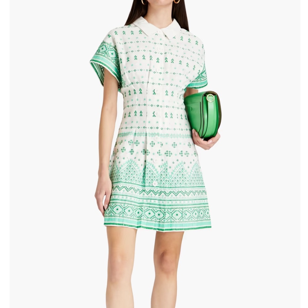 Maje Embroidered “Ripanna” Linen Dress size 38